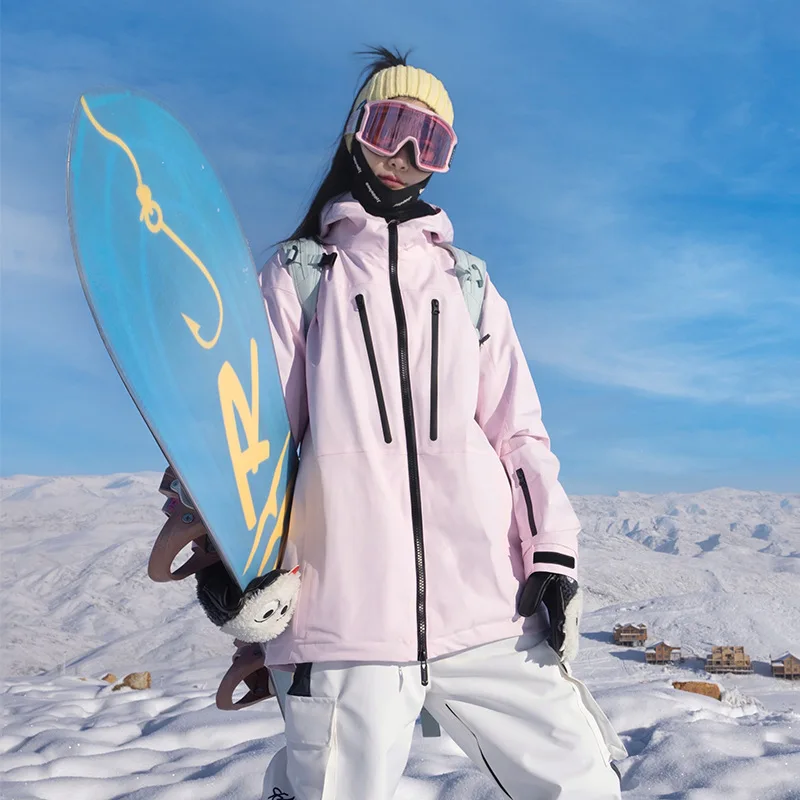 SEARIPE-traje de esquí para hombre, chaqueta de invierno, cortavientos de Snowboard transpirable impermeable para mujer, traje de esquí para mujer, abrigo para exteriores Unisex - imagen 2