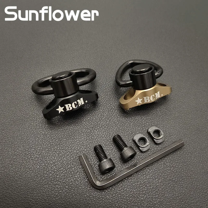 Equipo táctico de Metal BCM QD Sling adaptador giratorio montaje en riel M-LOK correa de hebilla bucle botón de separación rápida accesorio de caza - imagen 5