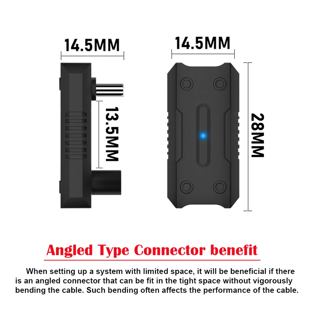 Adaptador de vídeo de datos de alimentación tipo C USB 3,1 de 20Gbps, forma de U opuesta, ángulo trasero, Compatible con ROG Ally Steam Deck Phone NS Switch - imagen 4