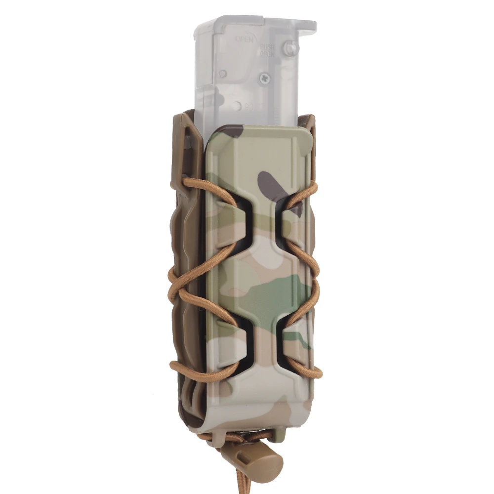 Bolsa táctica para revista individual rápida de 9mm, funda para pistola Mag con Clip Molle, soporte Fastmag de liberación rápida para caza - imagen 3