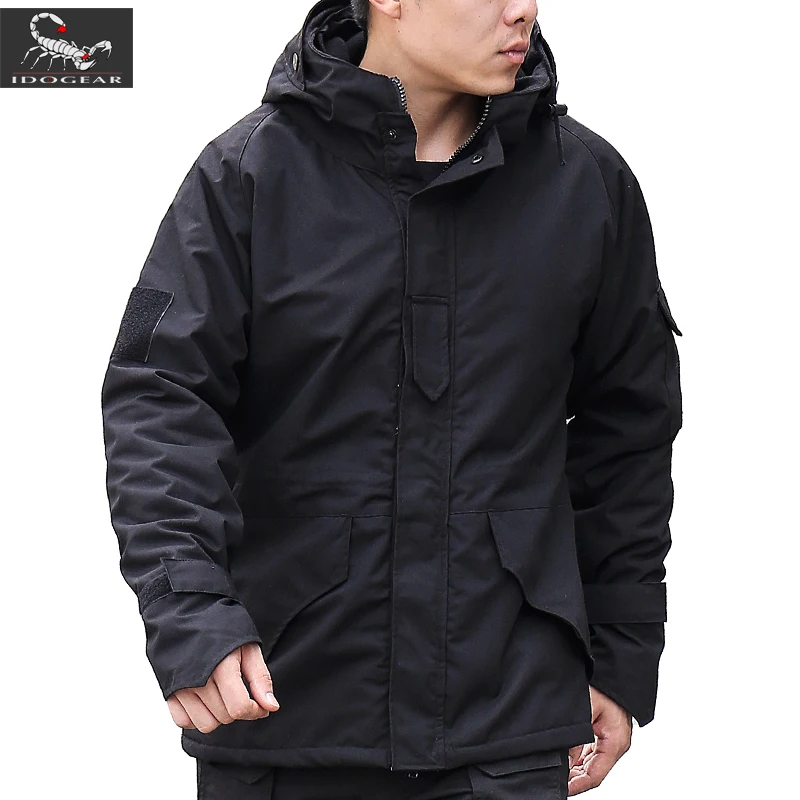 Chaqueta táctica G8 para entrenamiento, senderismo, impermeable, forro polar grueso, Parkas de camuflaje cálidas, abrigo térmico con capucha para invierno para hombre - imagen 4
