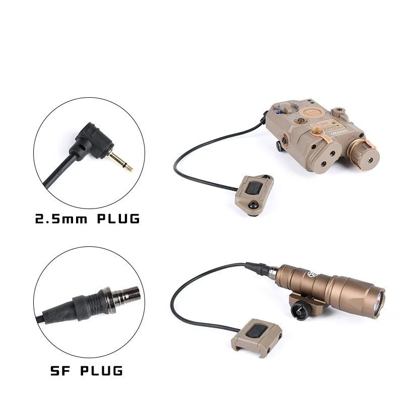 Modbutton-botón de interruptor de presión trasera, control remoto táctico, doble función, para DBAL PEQ M300 M600, accesorios de linterna para arma de caza - imagen 3
