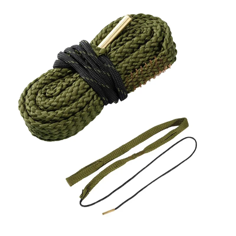 Limpiador de barril de pistola para Rifles y pistolas.38cal,.357cal y.380cal con 2 cepillos de latón integrados, reutilizables y compactos, para caza - imagen 5