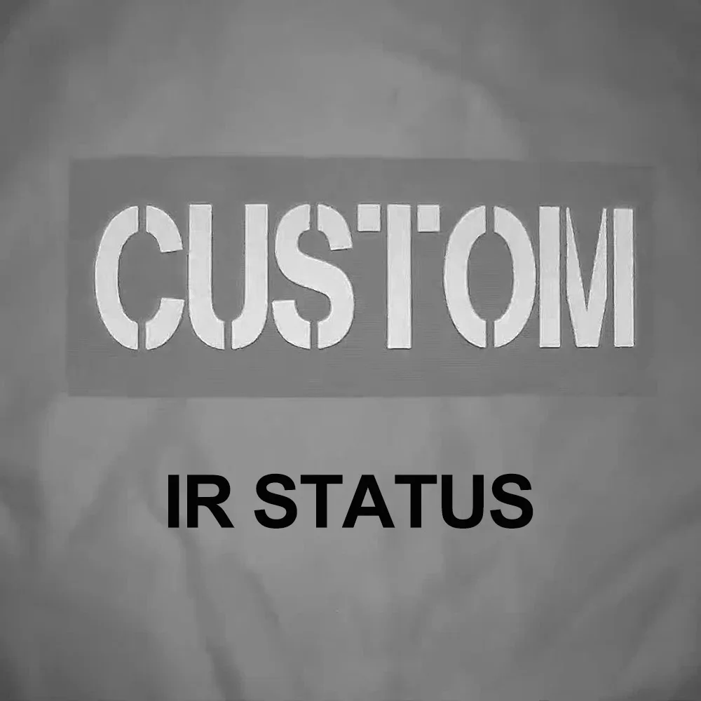 Parche trasero de reflexión infrarroja IR IFF, cintas de nombre con corte láser personalizado, letras negras, tácticas de moral, Airsoft militar, 25cm - imagen 4