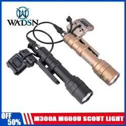 WADSN Linterna táctica con fijación Picatinny para M300 M600
