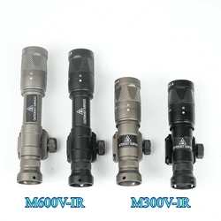 Linterna táctica Surefi M300V M600V IR y luz blanca LED, armas de caza, luz de explorador, accesorios Airsoft aptos para riel de 20mm