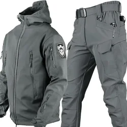 Traje táctica softshell camuflaje transpirante a prueba de viento