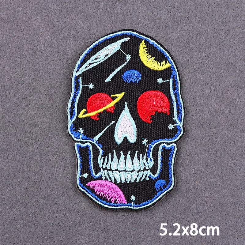 Parches para planchar de Satán te ama, parches bordados de calavera Punk para ropa, pegatinas termoadhesivas para planchar, apliques DIY - imagen 5