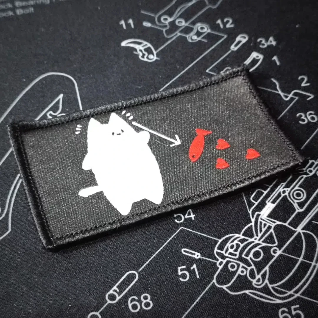 Parche de gatito para exteriores, brazalete, chaleco táctico, insignia