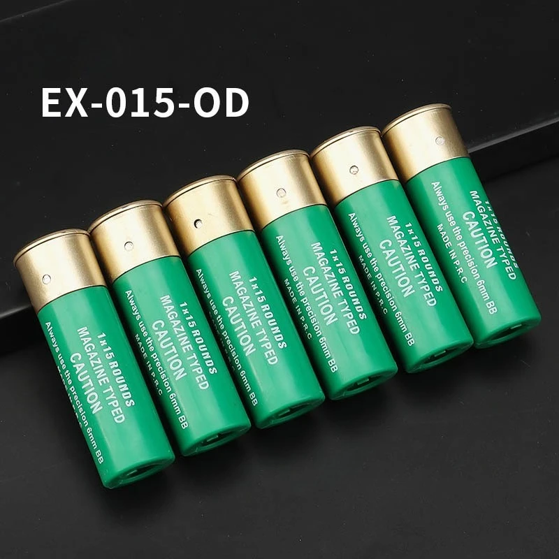 Paquete de 6 conchas para escopeta Airsoft, 15 carritores Airsoft estándar BBs redondos de 6mm para accesorios para escopetas Airsoft de tiro múltiple y de un solo disparo - imagen 3