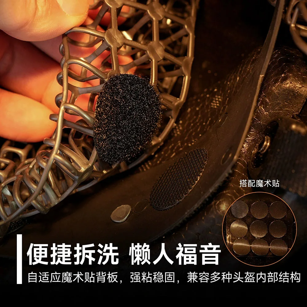 Almohadilla de enfriamiento Universal para casco táctico, almohadillas de revestimiento ventiladas transpirables, revestimiento interior cortable de PE desmontable tridimensional 3D - imagen 5