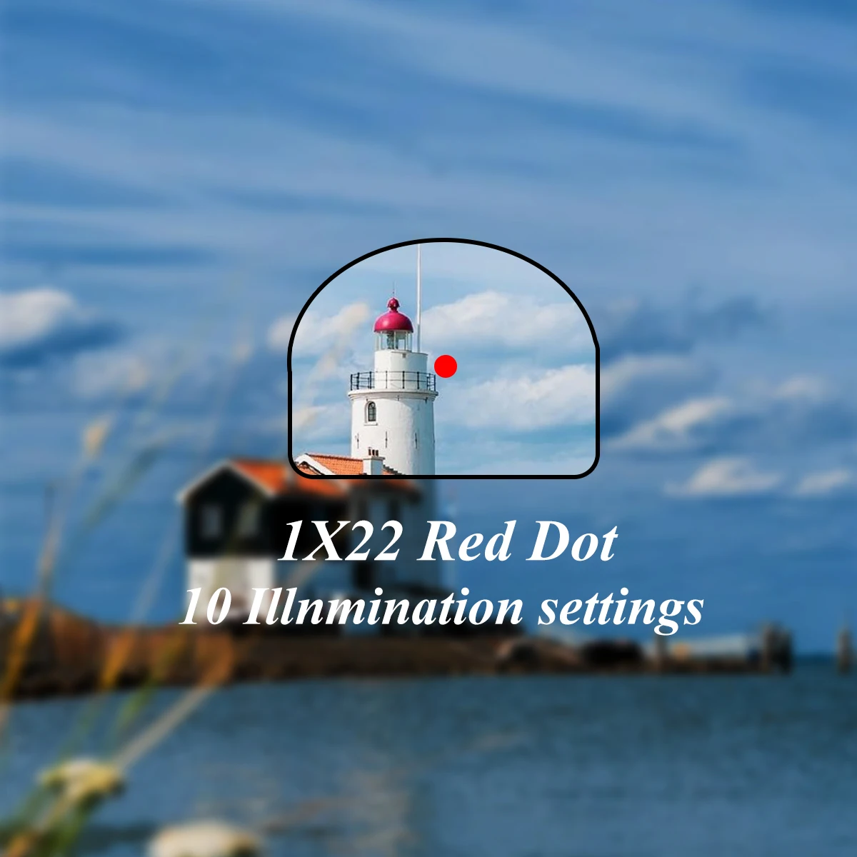 P-2 Mini mira iluminada de punto rojo 1x22 reflejo táctico 3MOA pistola abierta mira óptica accesorios profesionales de alcance de caza - imagen 4