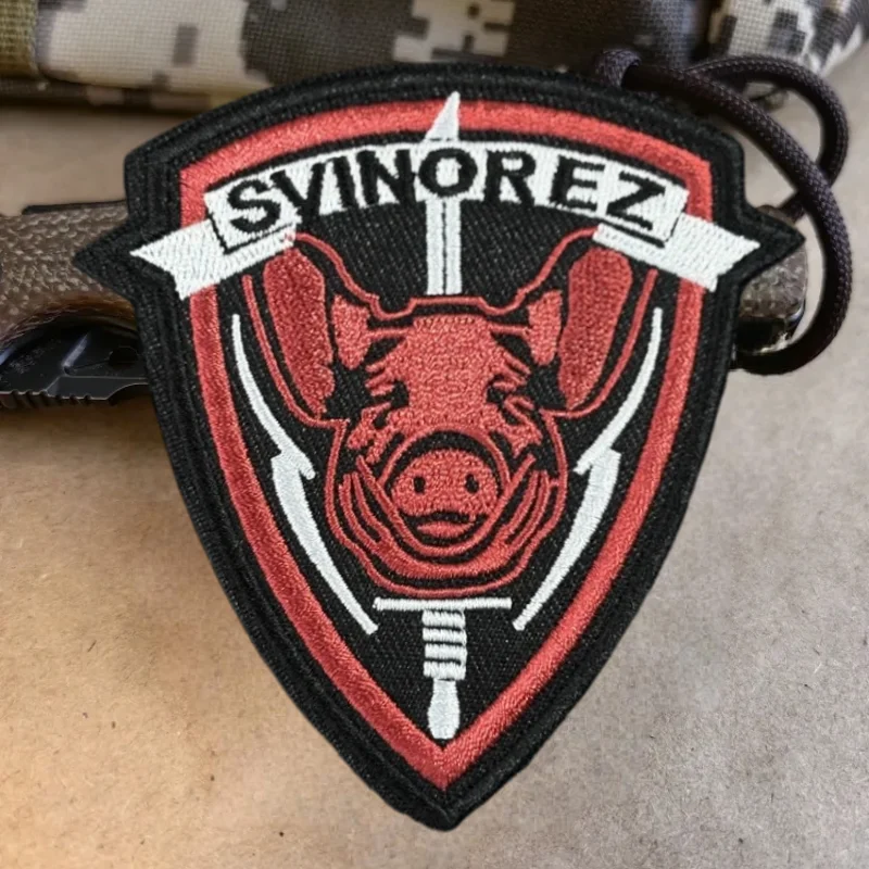 SVINOREZ parche bordado 3D chaleco táctico gancho y bucle sombreros insignia de moral mochila pegatinas decorativas brazalete parches para ropa - imagen 2