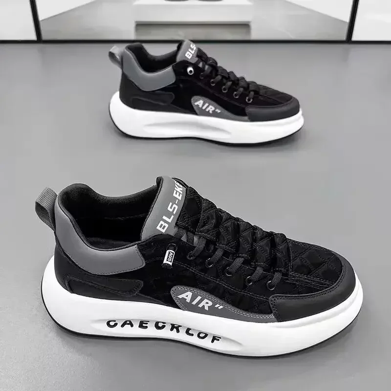 Novedad de verano, zapatillas de deporte de diseño a la moda, zapatos informales para hombre, zapatos deportivos cómodos con plataforma para correr para hombre, Tenis Masculino - imagen 2