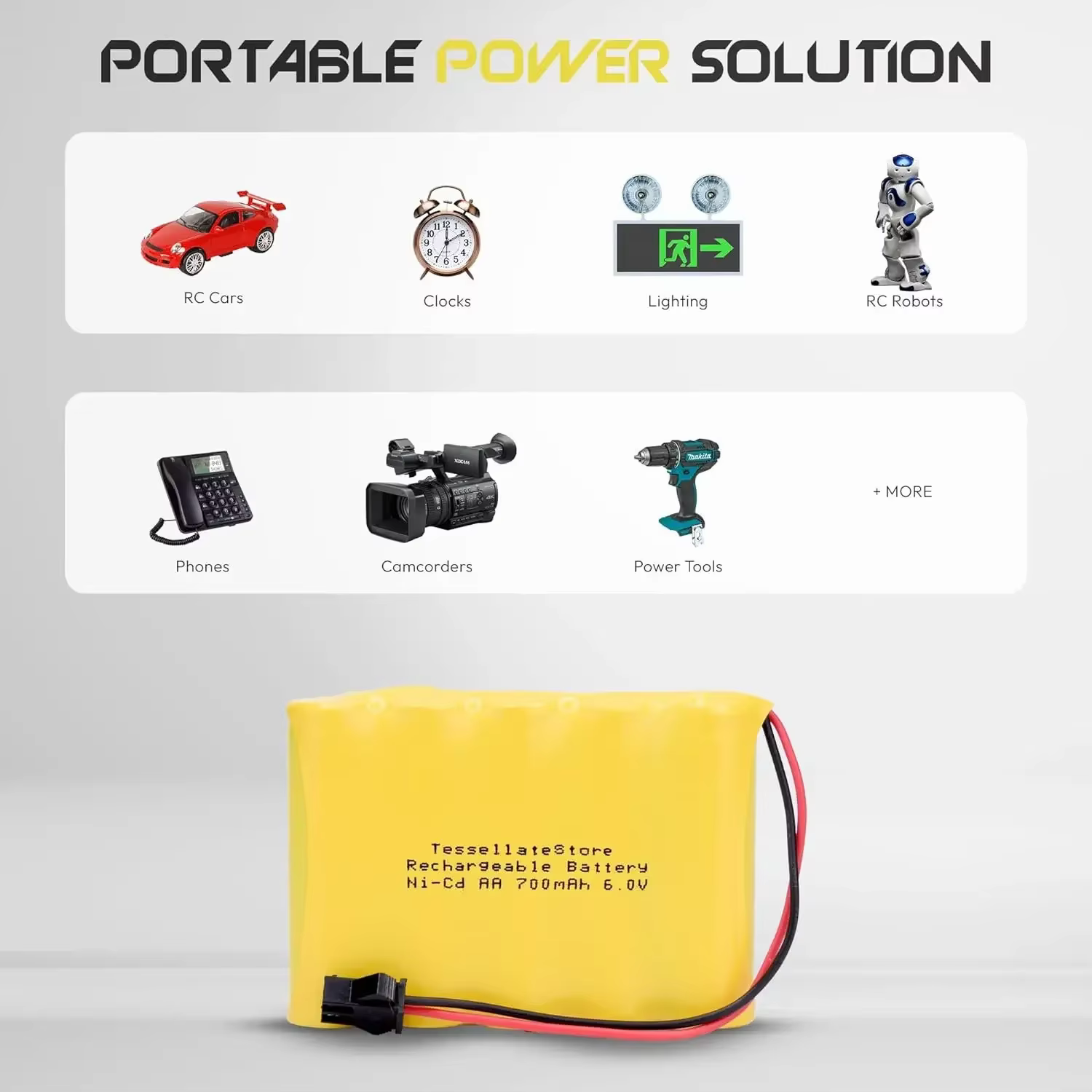Batería recargable Ni-CD AA para mandos RC y vehículos - imagen 2
