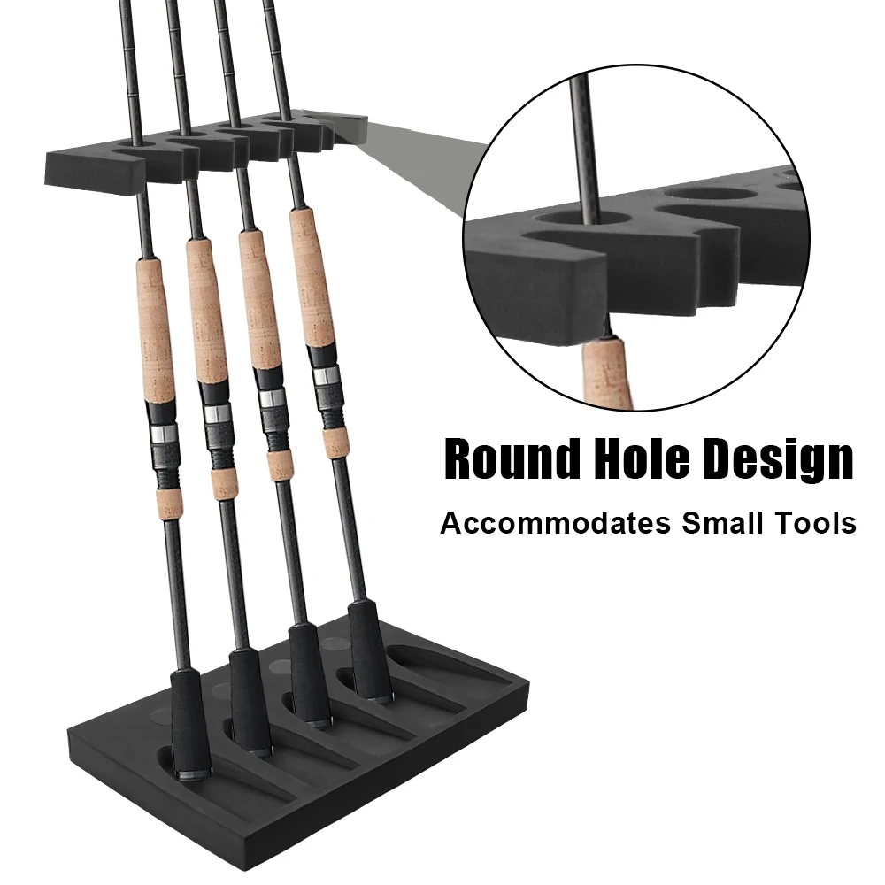 Estante para pistola de espuma con 5 ranuras, soporte de pared para pistola, Rifle, escopeta, con tira magnética o cinta adhesiva, accesorios de almacenamiento para reposapiés - imagen 5