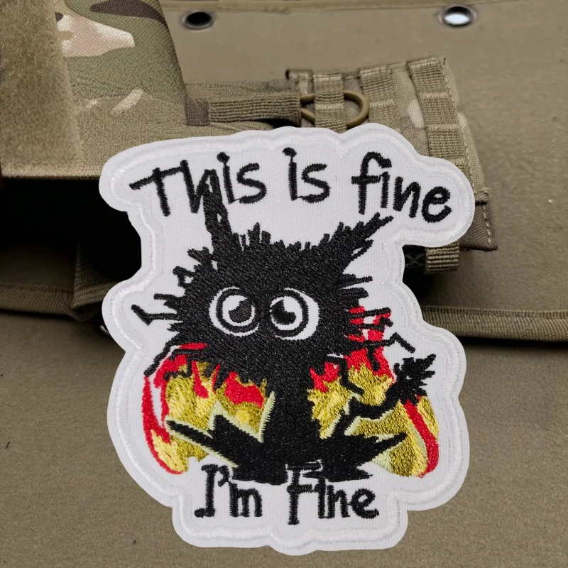 Parche bordado esta fino, chaleco táctico, gancho y bucle, sombrero, insignia de moral, mochila, pegatinas decorativas, parches para brazalete para ropa - imagen 5