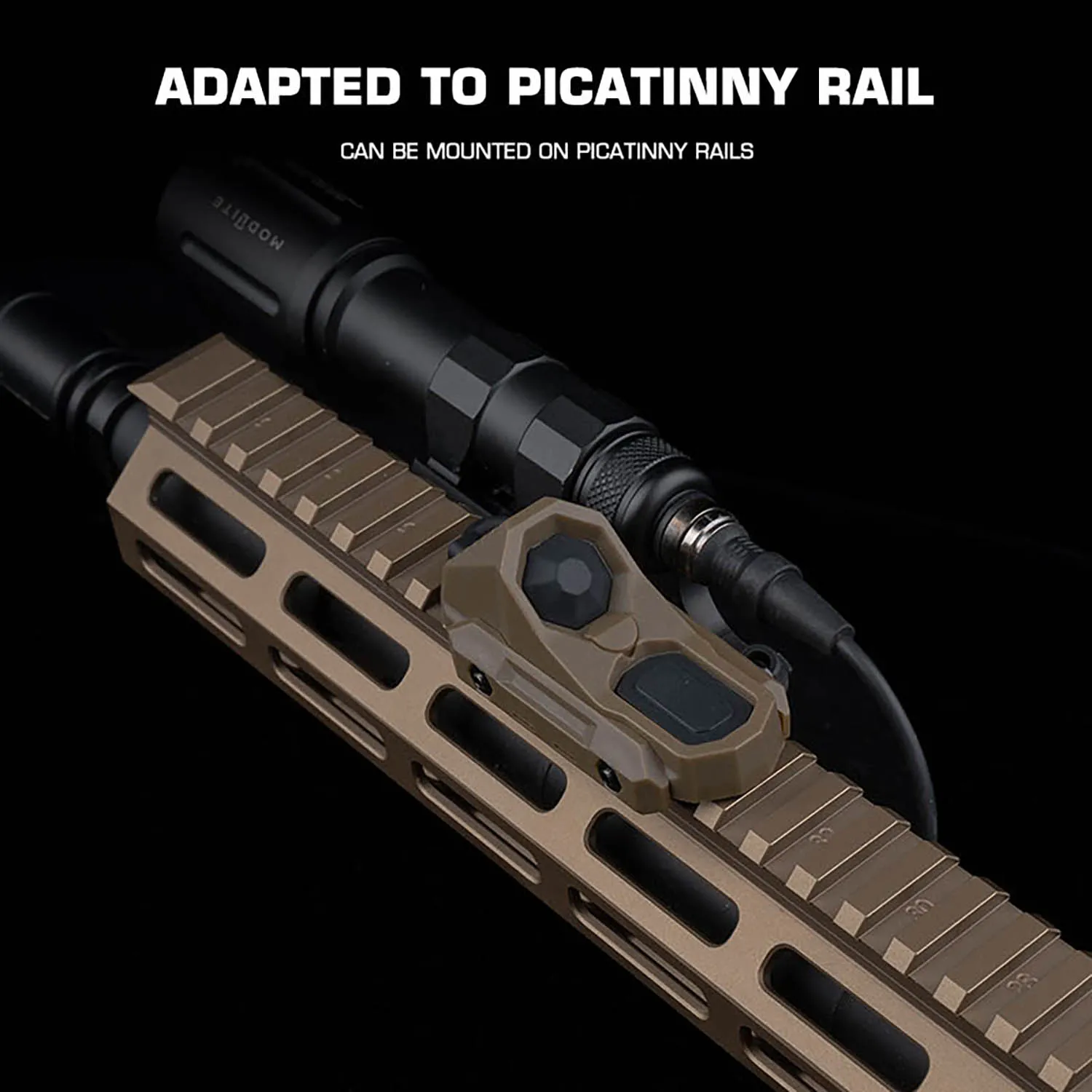 AXON Picatinny/Mlok Rail interruptor doble remoto de un solo cable para linterna de arma SF luz 2,5mm/láser de grúa DBALPEQ - imagen 2