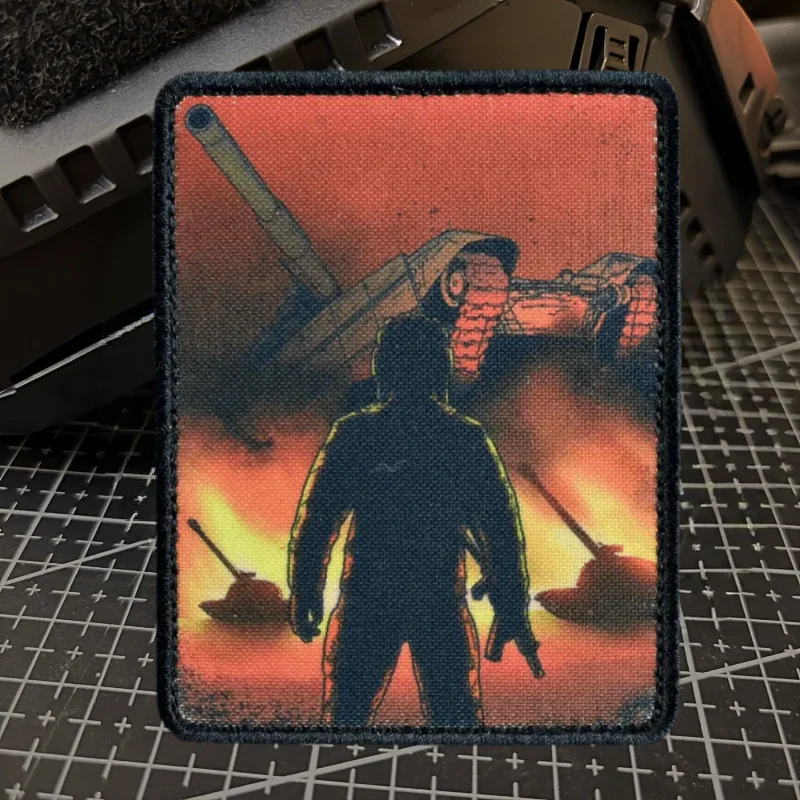 Parche con estampado táctico War Terminator, insignia de moral con gancho y bucle militar, mochilas, sombreros, parches adhesivos decorativos para ropa - imagen 5