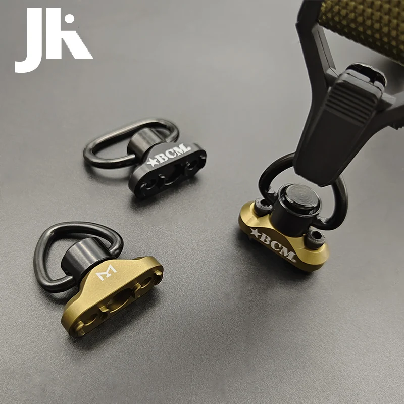 Airsoft táctico Metal BCM QD Sling adaptador giratorio montaje en riel MLOK Correa hebilla bucle liberación rápida acero SliSteel pulsador - imagen 3