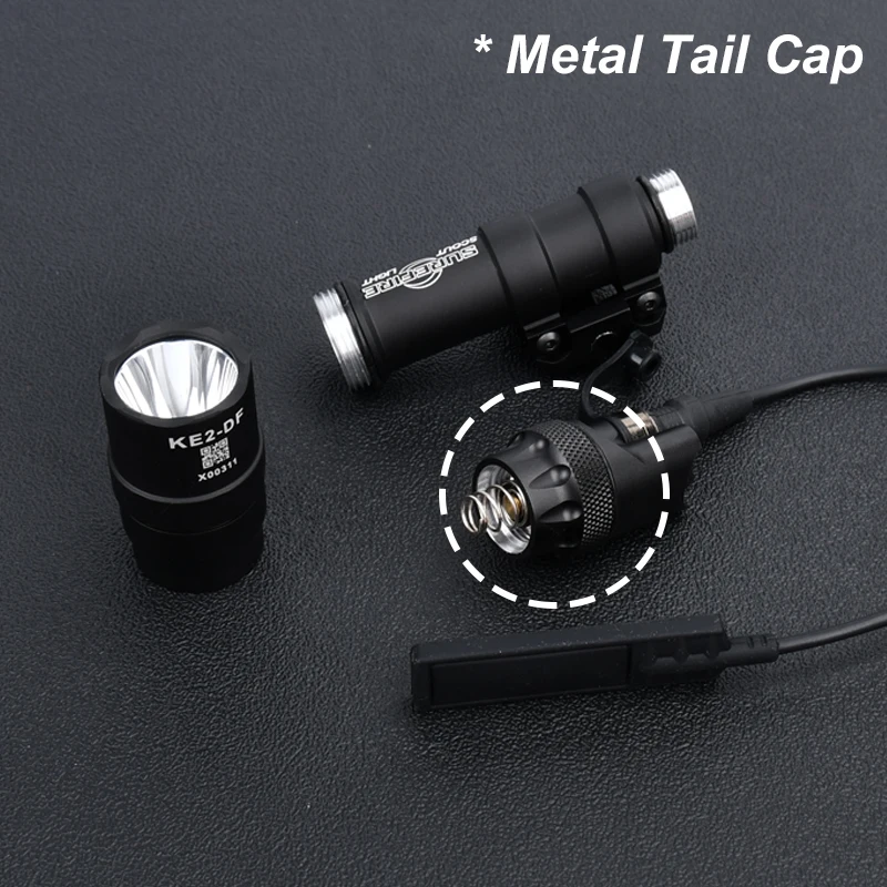 Surefir M600 M600DF 1400 lúmenes linterna táctica Airsoft de alta potencia DS07 Metal doble función tapa trasera luz LED de explorador - imagen 4