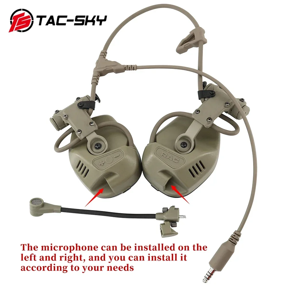 Auriculares tácticos RAC para casco con riel Picatinny comunicación - imagen 3