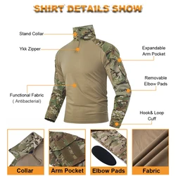 SINAIRSOFT Gen3 camiseta táctica caza Paintball Airsoft combate camisa multi-camuflaje al aire libre G3 ropa deportiva