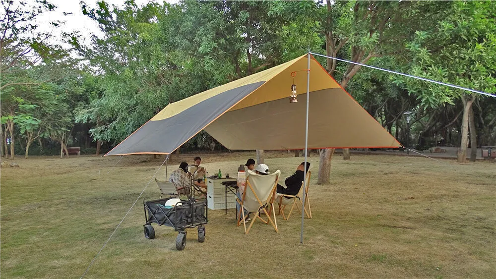 Lona Oxford impermeable para acampar, toldo grande de 4,4x6m para exteriores, sombrilla para refugio solar - imagen 5