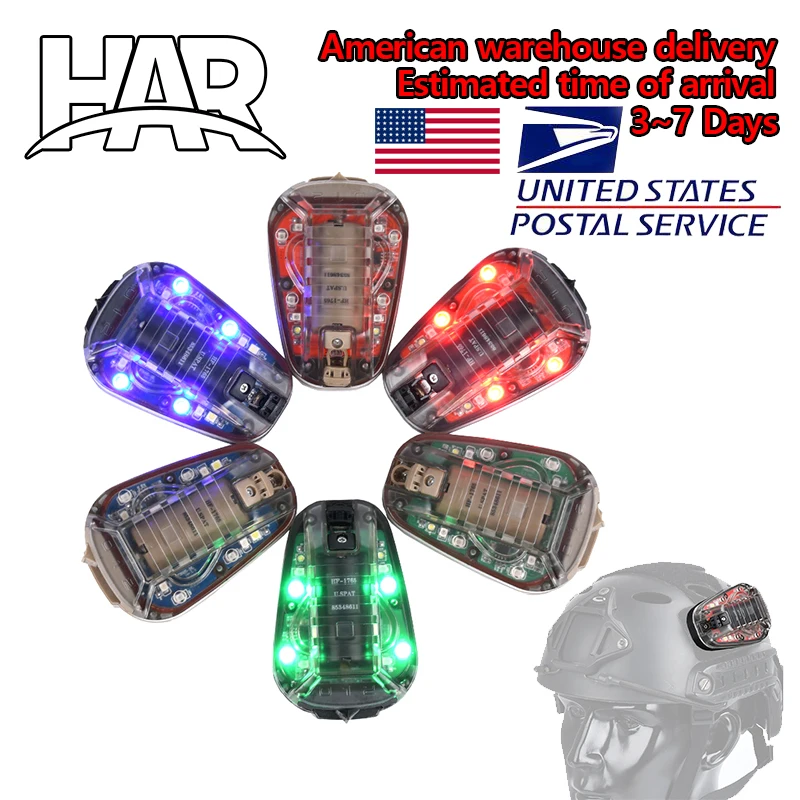 WADSN HEL STAR 6 GEN3 Airsoft impermeable casco rápido luz roja verde IR estroboscópica campamento al aire libre supervivencia señal de seguridad lámpara de Flash