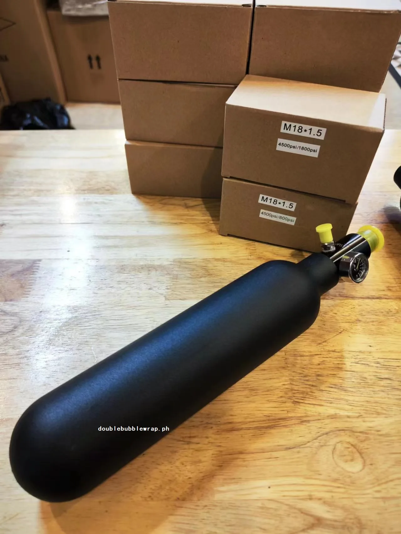 Botella de aluminio de fondo redondo, rosca M18 * 1,5, 4500 PSI, cilindro de tanque, planta de acuario de buceo, tanque de CO2, tanque de oxígeno de buceo - imagen 2