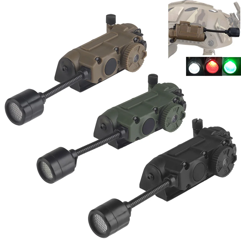 Lámpara táctica para casco Sidewinder, luz estroboscópica roja/verde/azul/blanca/IR, luz IFF para caza y pesca, linterna LED auxiliar - imagen 4