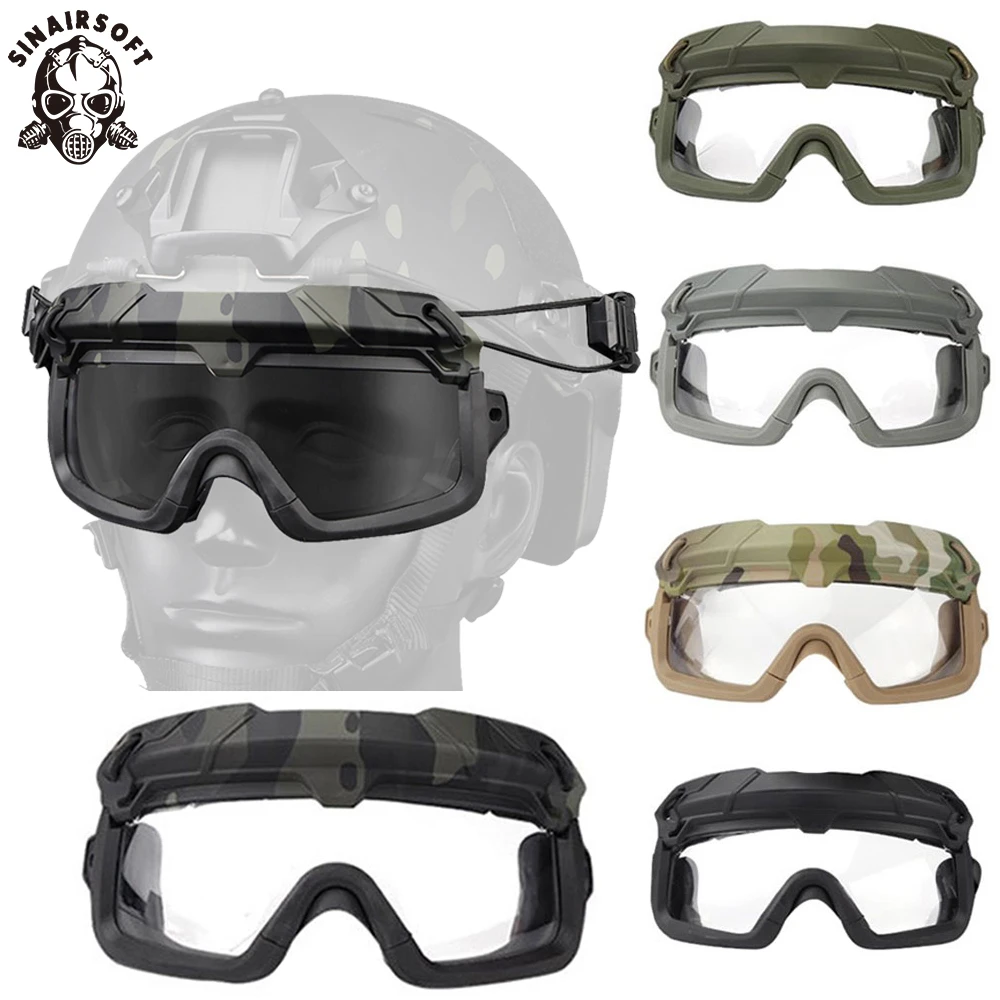 Gafas tácticas Airsoft Paintball a prueba de viento antivaho CS protección de juego de guerra para casco táctico pesca ciclismo gafas - imagen 5