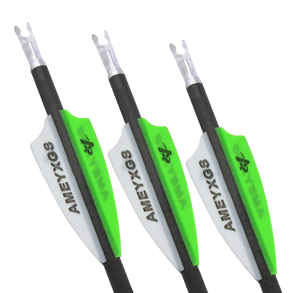 6/12 Uds 32 "flechas de carbono puro columna vertebral 600 ID4.2mm flecha de tiro con arco paletas de goma arco caza objetivo práctica tiro flecha - imagen 3