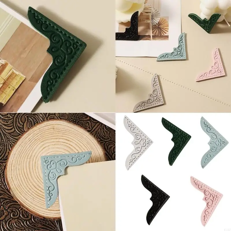 Bookmarks flores retro Página esquina Marca Marca cuero Marcador esquina Divisor página para Libros Lover - imagen 5