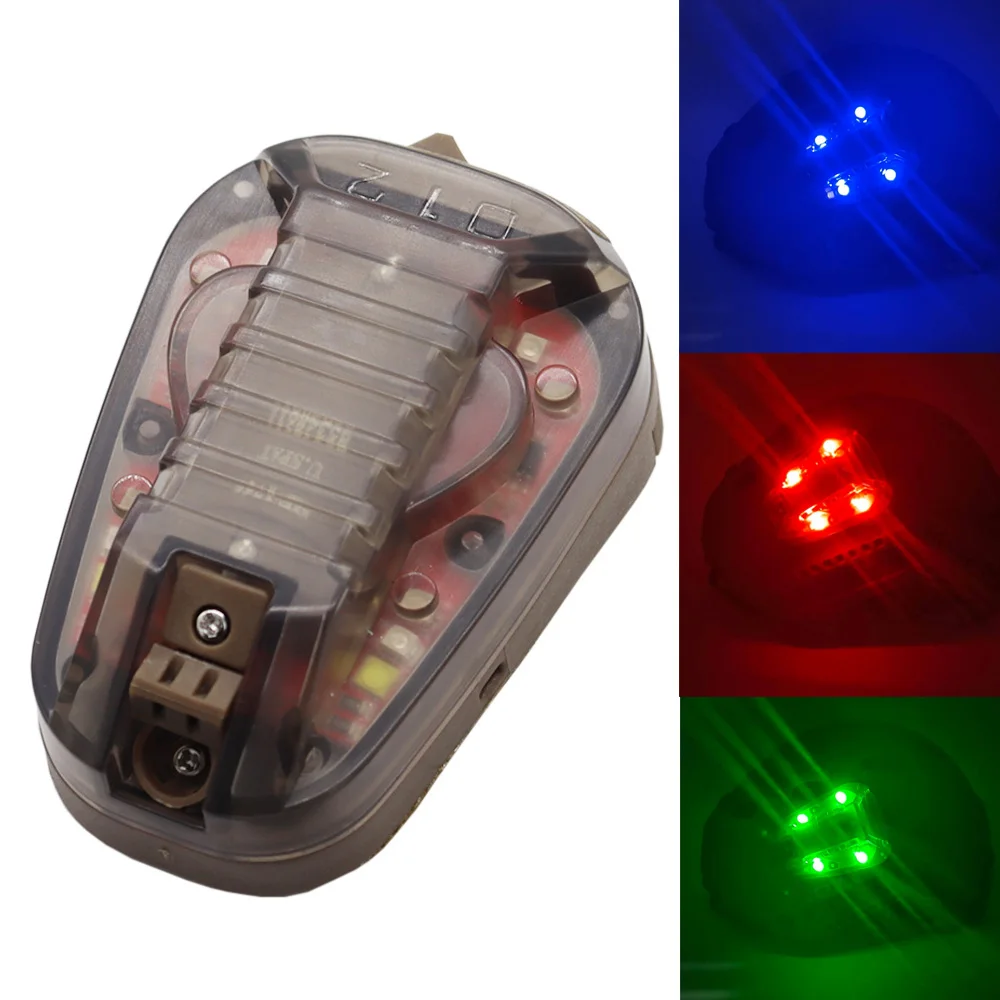 Luz táctica para casco, luz de señal de supervivencia, azul, verde, rojo, luz estroboscópica IR, resistente al agua, luz para casco deportivo al aire libre