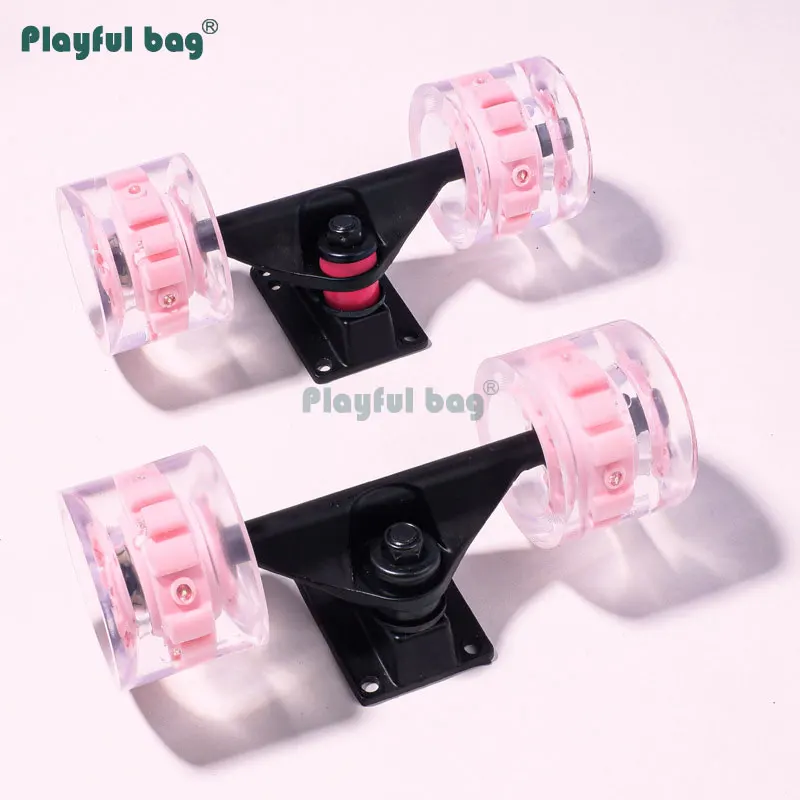 Ruedas para Longboard de 70x51mm, 6 LED, rueda intermitente de PU 78A 608RS, rodamientos, accesorio deportivo para patinaje, doble balancín, tabla de peces pequeña AMB150 - imagen 5