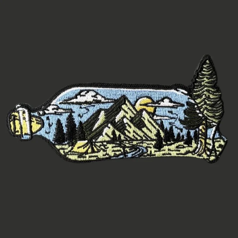 Parche táctico de bosque de montaña, insignia de moral militar, gancho bordado y bucle, mochila, ropa, pegatina decorativa, brazalete - imagen 2