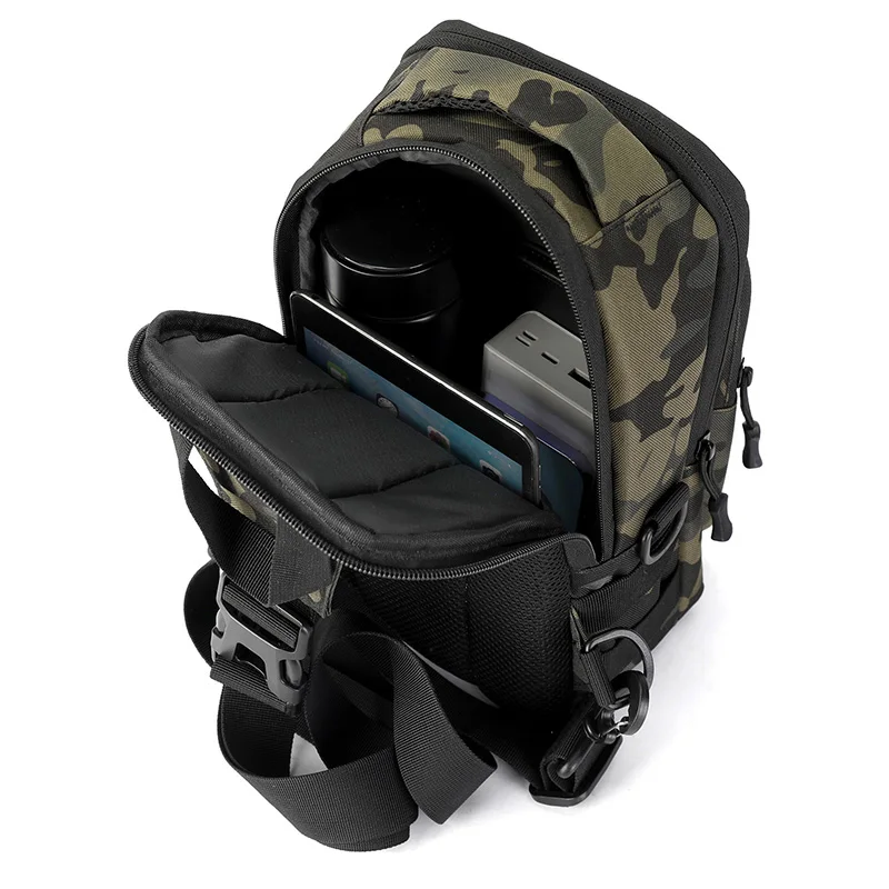 Bolsa de pecho de escalada táctica para hombre, deportes al aire libre, Camping, senderismo, ciclismo, mochila Molle con gancho y bucle, bolso de hombro tipo bandolera de viaje - imagen 4