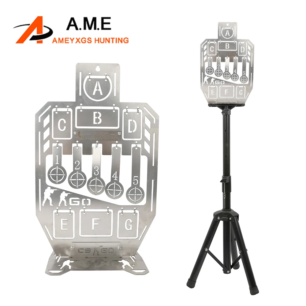 Soporte plegable de aleación de objetivo de acero inoxidable, tirachinas, bola de acero, objetivo de tiro con arco, flecha, objetivo de entrenamiento - imagen 2