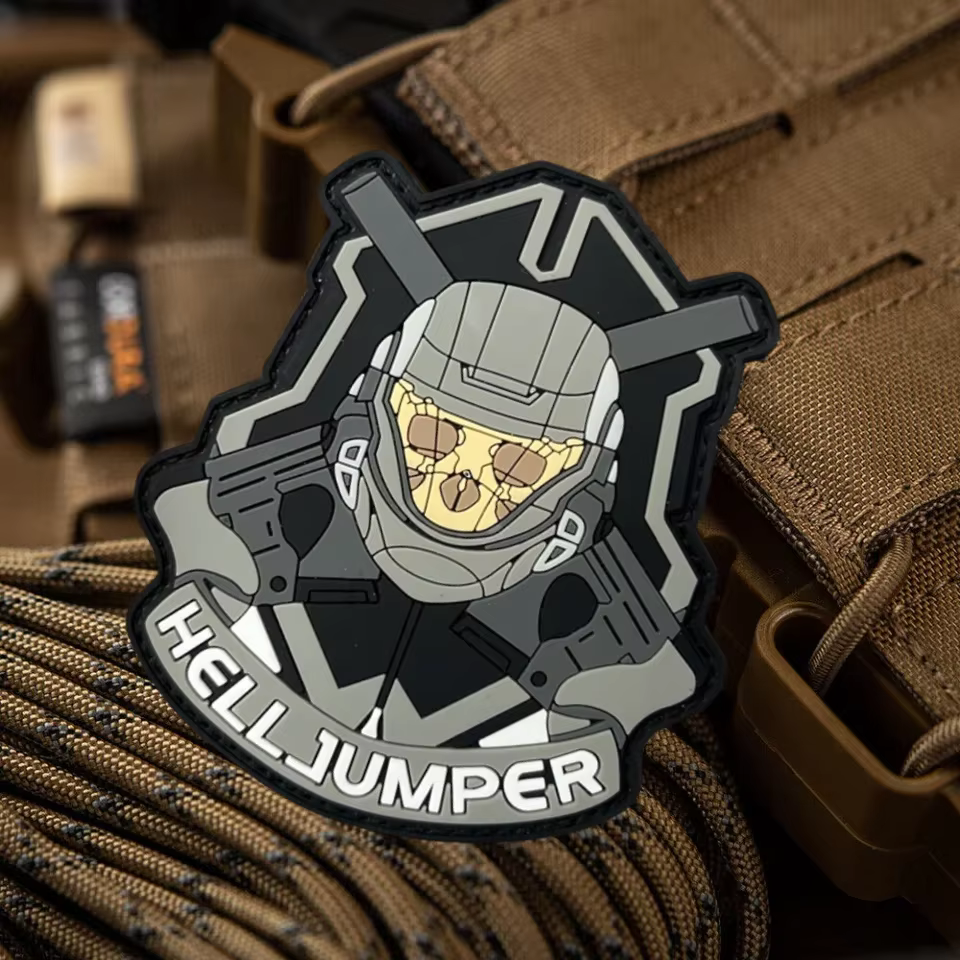 Parche táctico HellJumper PVC 3D – Moral militar gancho y bucle - imagen 5