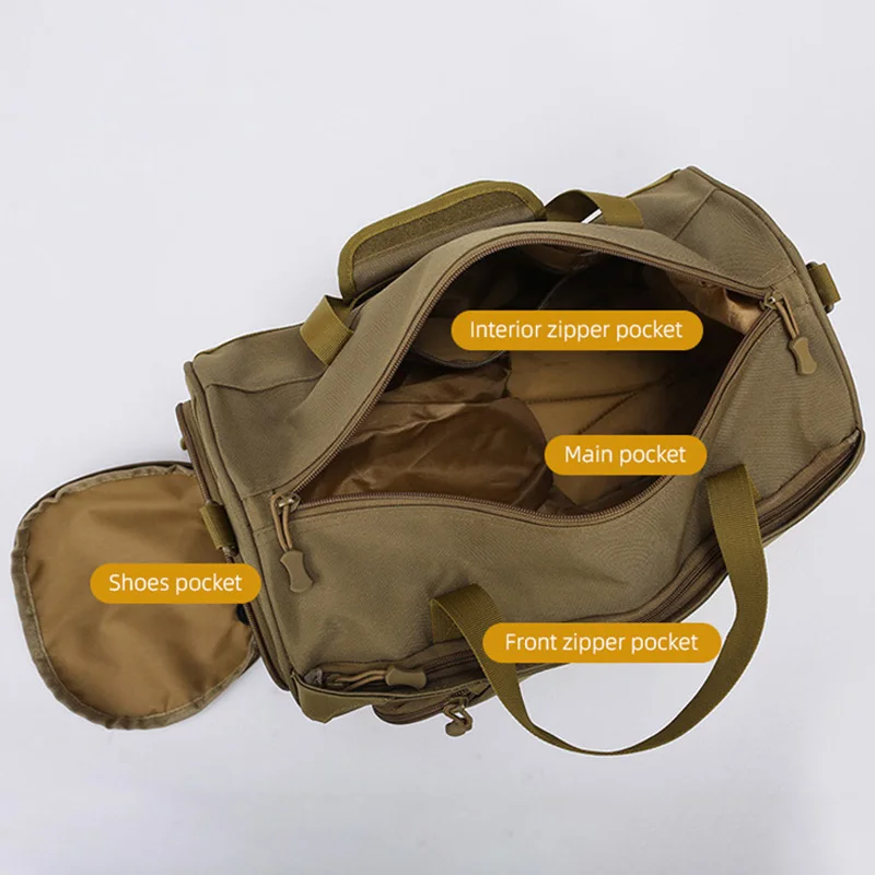 Bolsa de gimnasio para hombre, con separación bolso de hombro seca y húmeda, gran capacidad, de viaje de corta distancia, para deportes al aire libre - imagen 5