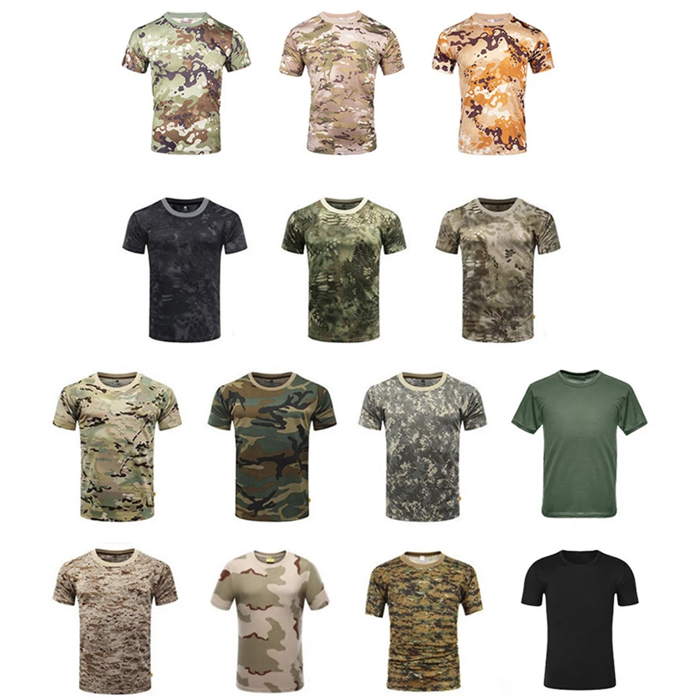 Camiseta de camuflaje 3D para hombre, ropa para exteriores, informal, cuello redondo, manga corta, calle de verano, gran tamaño, deporte al aire libre - imagen 4