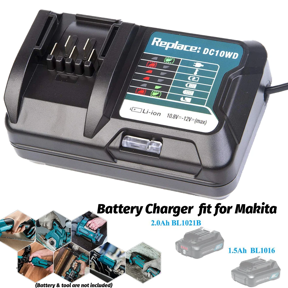 Cargador DC10WD para batería Makita 10,8 V 12V DC10WD DC10SB DC10WC DF031D BL1015 BL1016 BL1021B BL1041B BL1040B BL1020B