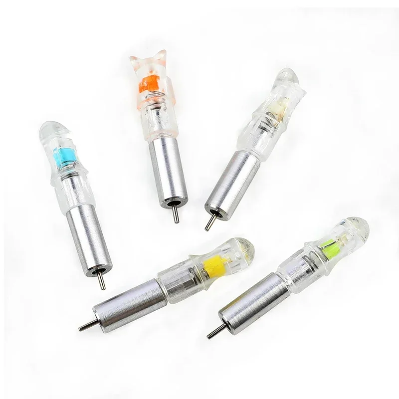 Flecha luminosa de cola con baterías reemplazables, 5 piezas, antivibración, iluminada, id7.6 mm, eje de flecha, tiro con arco, caza - imagen 5