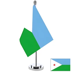 Bandera de escritorio Djibouti en poliéster para oficina