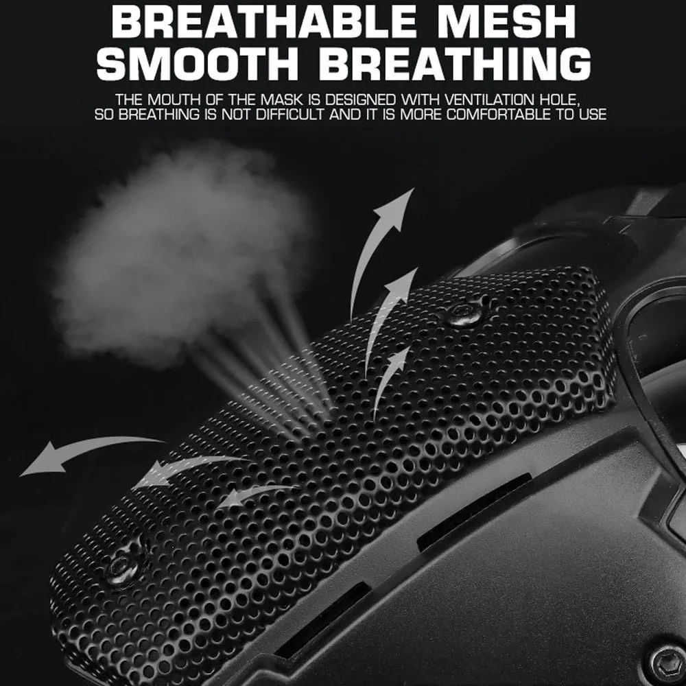 Máscara táctica de Airsoft transpirable, máscara protectora de cara completa para Paintball, juego de guerra CS, utilería para Cosplay de Halloween al aire libre - imagen 4