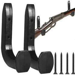 Soporte para pistola de 2 uds., colgador de Metal resistente para Rifle, gancho para escopeta montado en la pared, soporte para arma, soporte para arma, soporte de exhibición para pistola larga
