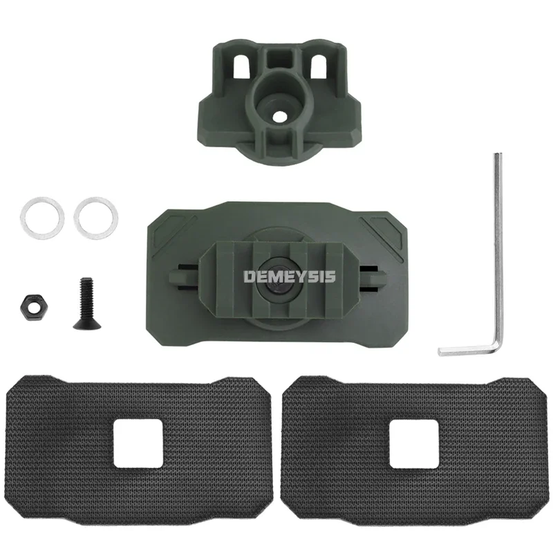 Adaptador de Base de montaje de luz para casco táctico, dispositivo de visión nocturna con rotación, accesorio de gancho y bucle, soporte para linterna - imagen 2