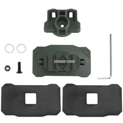 Soporte de linterna para casco táctico: adaptador con rotación