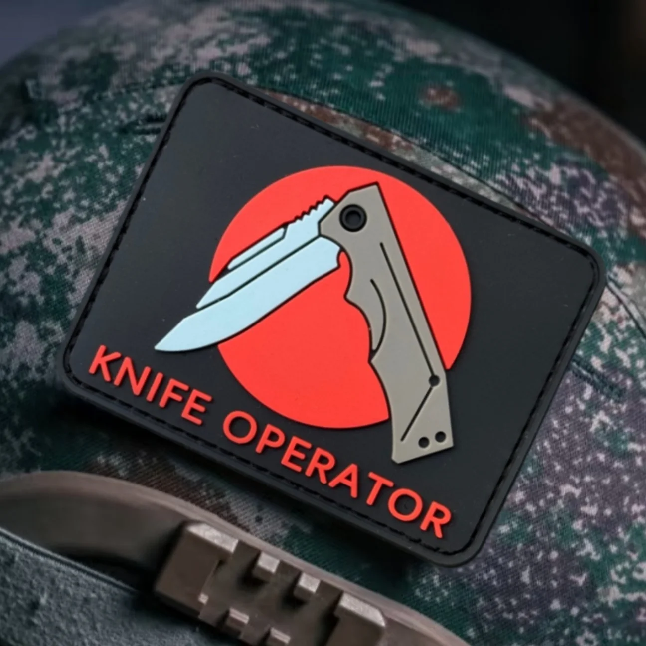 Parches de PVC con insignia de moral de operador de cuchillo para ropa, apliques personalizados militares tácticos, parche de gancho y bucle, pegatinas para mochila - imagen 5